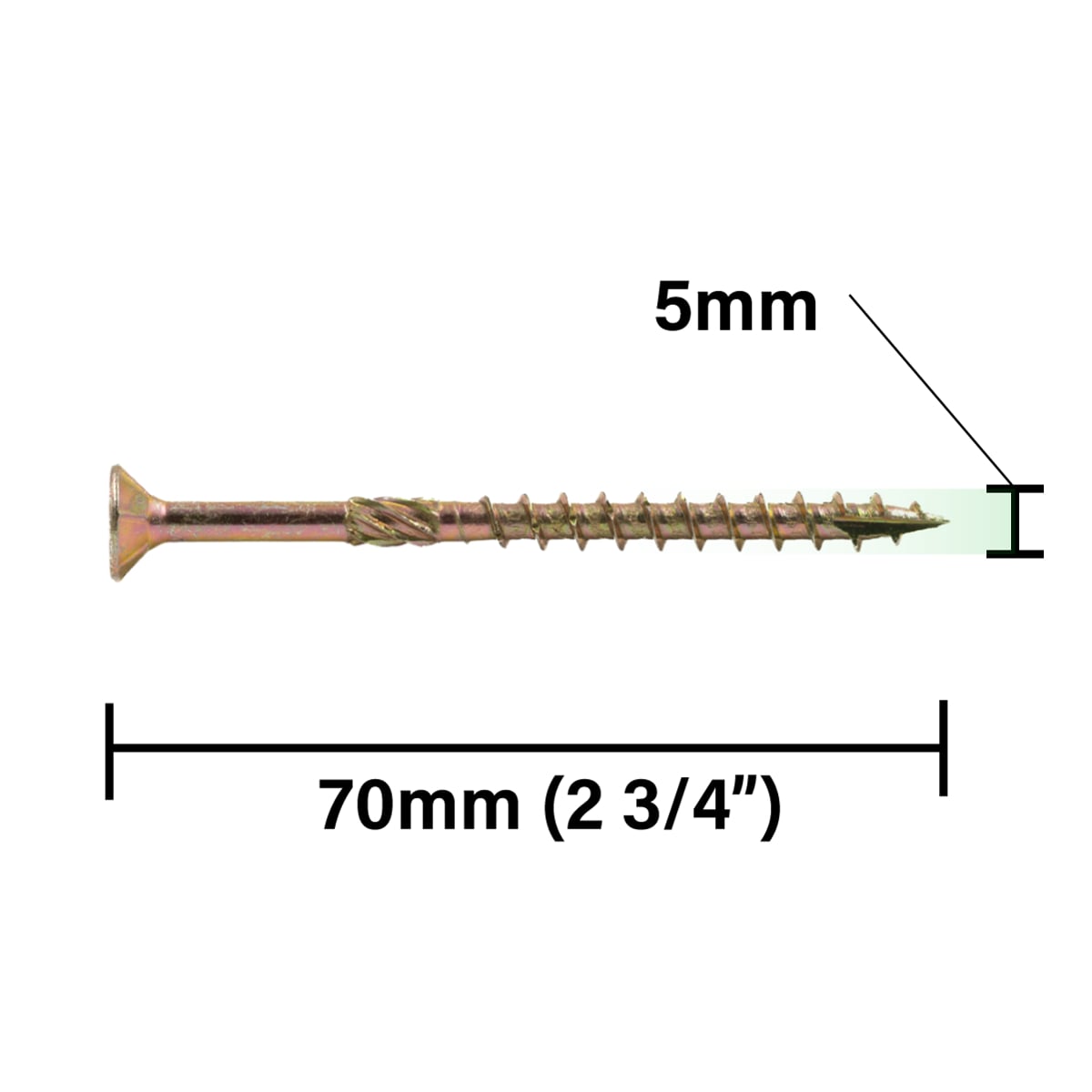 Rikä MPSRX023 5.0 x 70mm RX High Performance CSK Pozi Multi Purpose Screw 450pk